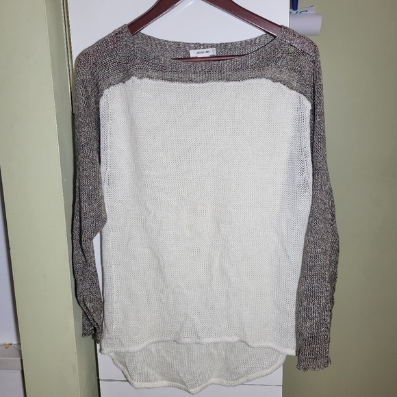 Helmut Lang linen loose weave Knit crochet relaxed fit Sweater small - Picture 2 of 7